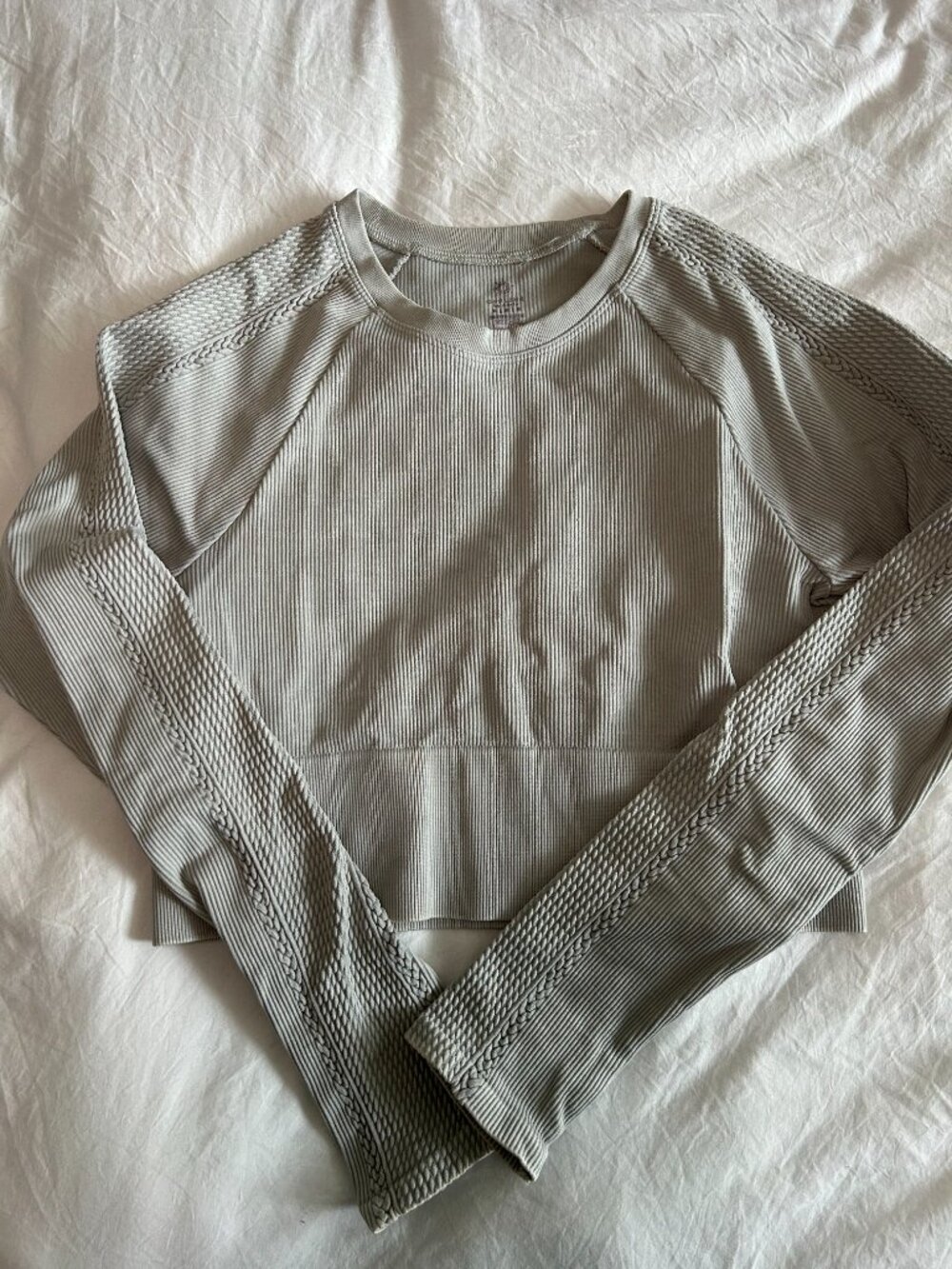 Aerie Offline ribbed thick cropped athletic top